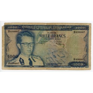 Belgian Congo 1000 Francs 1959
