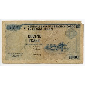 Belgian Congo 1000 Francs 1959