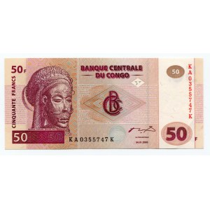 Congo Democratic Republic 50 Francs 2000