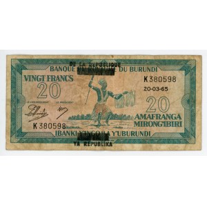 Burundi 20 Francs 1966
