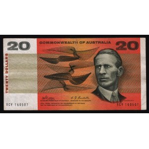 Australia Commonwealth 20 Dollars 1966 - 1972 Early Type