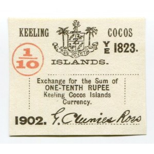 Australia Keeling Cocos Islands 1/10 Rupee 1902