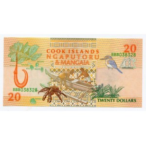 Cook Islands 20 Dollars 1992 (ND)