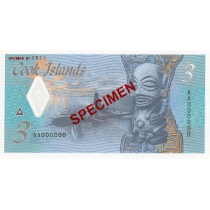 Cook Islands 3 Dollars 2021 (ND) Specimen