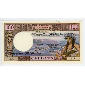 New Hebrides 100 Francs 1972