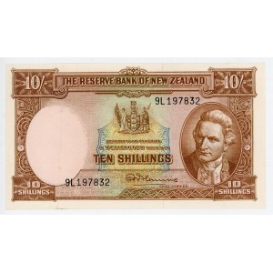 New Zealand 10 Shillings 1960 - 1967