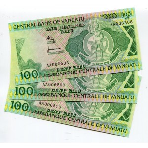 Vanuatu 3 x 100 Vatu 1982 (ND)
