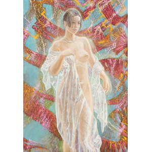 Zbigniew Mil, Nude in tulle, 1999