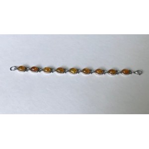 Bracciale in argento con ambra