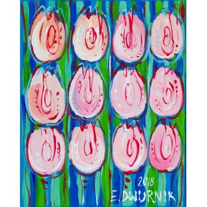Edward DWURNIK (1943-2018), Różowe tulipany, 2018