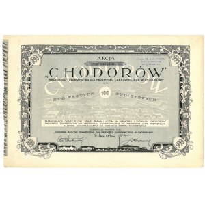 CHODORÓW - Akcyjne Towarzystwo dla Przemysłu Cukrowniczego - 100 złotych 1925