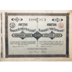 Krakowska Spółka Tramwajowa, 400 koron 1900 - BARDZO RZADKA