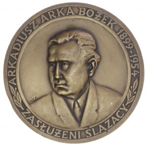Medal, Zasłużeni Ślązacy - Arka Bożek, 70 mm, 1986