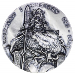 Medal serii królewskiej, Bolesław Chrobry, srebrzony 70mm