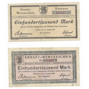 Szczecin 2 x 100000 marek 1923