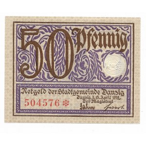 Wolne Miasto Gdańsk, 50 fenigów 1919