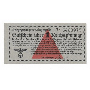 Niemcy, Uniwersalne bony obozowe, Kriegsgefangenenb - Lagergeld - 1 Reichspfennig