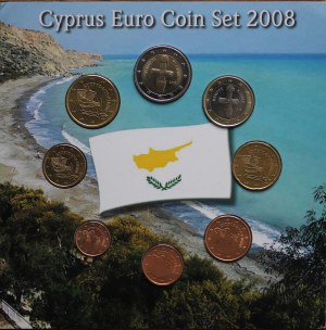 Cypr, zetawy monet Euro - 2008
