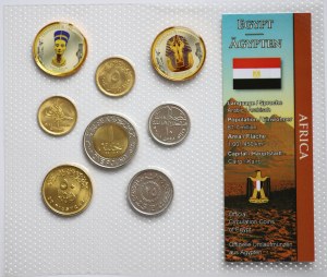 Egipt, zestaw monet