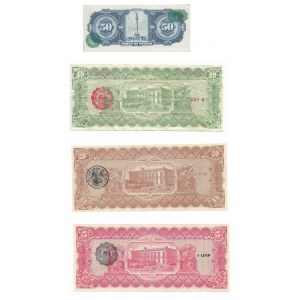Meksyk - zestaw 4 sztuki - 5 pesos 1915, 10 pesos 1915, 20 pesos 1914, 50 pesos 1961 - bankowe stany