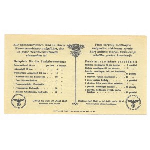 Litwa (Okupacja Niemiecka), Talon na len i wełnę - 3 Punkte 1943