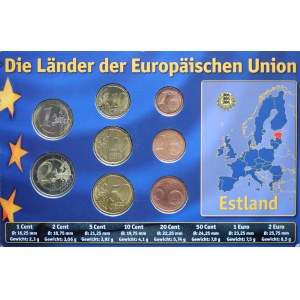 Estonia, zetaw monet Euro - 2011