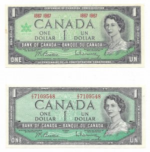 Kanada, 2 x 1 dolar 1954/1967