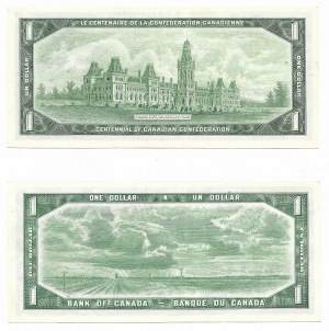 Kanada, 2 x 1 dolar 1954/1967