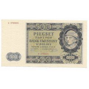 500 złotych 1.03.1940, seria B,