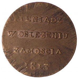 6 groszy 1813, Zamość - odmiana z napisem otokowym na rewersie - PIĘKNA !