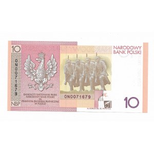 10 złotych, 90 rocznica odzyskania przez Polskę niepodległości, Warszawa 2008