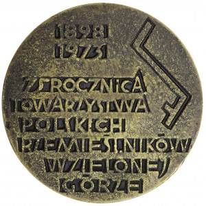 Medal 75 Rocznica Towarzystwa Polskich Rzemieślników w Zielonej Górze