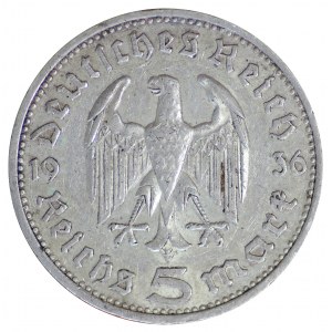 Niemcy, 5 Reichsmark , 1936 E