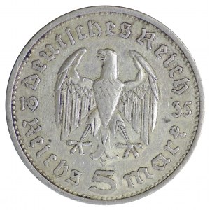 Niemcy, 5 Reichsmark , 1935 E