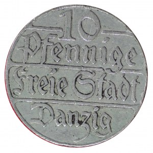 10 fenigów 1923, Gdańsk