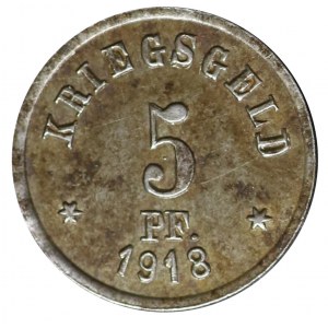 Grunberg (Zielona Góra) - 5 fenigów 1918