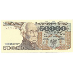 50.000 złotych 1.12.1989, seria L