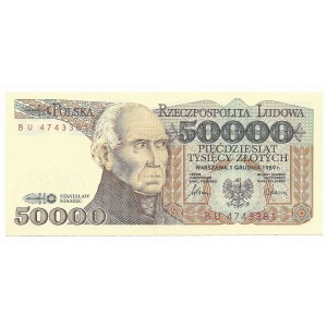 50.000 złotych 1.12.1989, seria BU