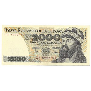 2.000 złotych 1.06.1982, seria CA