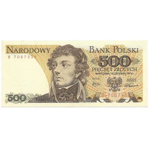 500 złotych 1974, seria B - rzadki