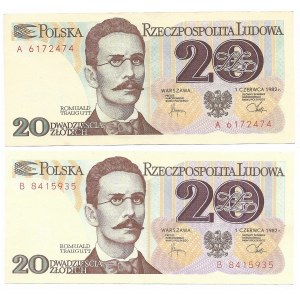 20 złotych 1982 - Seria A i B