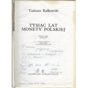 Tadeusz Kałkowski, Tysiąc Lat Monety Polskiej - wydanie 2 powiększone