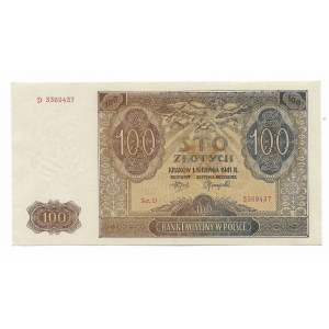 100 złotych 1941, Seria D