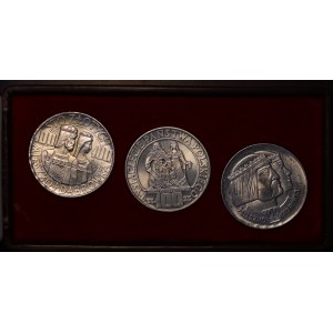 Komplet 100 złotych 1966 Mieszko i Dąbrówka w etui