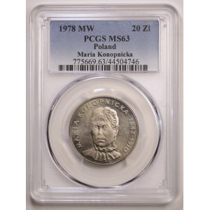20 złotych Maria Konopnicka 1978