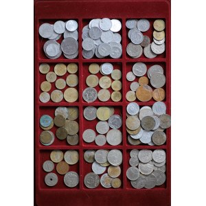 Zestaw monet, poand 120sztuk - Francja, Włochy, Węgry, Polska, Turcja, Szwecja, Grecja, Słowacja, Rumunia, Jugosławia, Ukraina, Austria