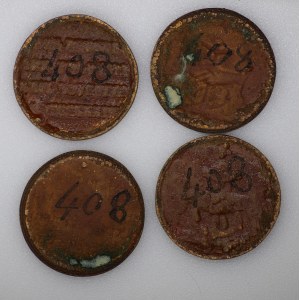 medal wybity przez Belgów w trzecią rocznicę wybuchu Powstania Listopadowego, 1833 - Zestwa 4 próbnych odbitek ? galwanów ?