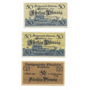 Niemcy, Ettenheim, 3 x 50 fenigów 1919/1921