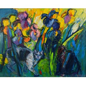 Jadwiga ŻOŁYNIAK (b. 1949), Irises, 2002