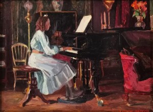Bronisława RYCHTER-JANOWSKA (1868-1953), Lekcja muzyki